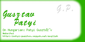 gusztav patyi business card